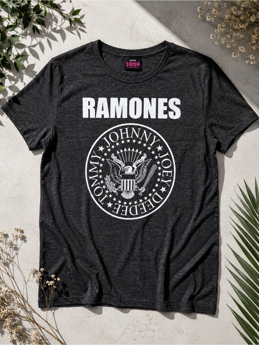 Ramones 1234 Presidential Seal Graphic Band Tee Charcoal Gray Size XL